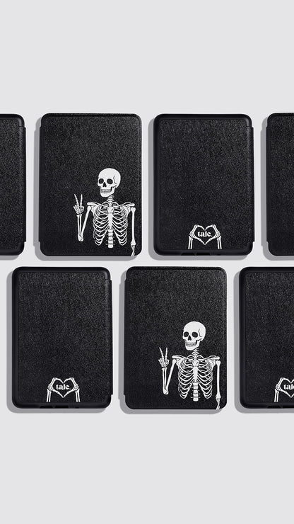 BLACK SKELETON | KINDLE CASE