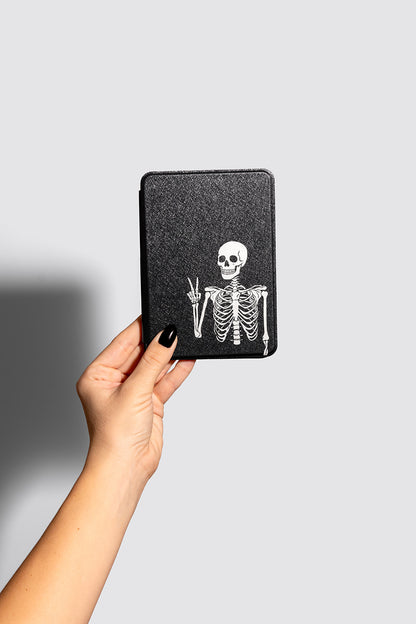 BLACK SKELETON | KINDLE CASE